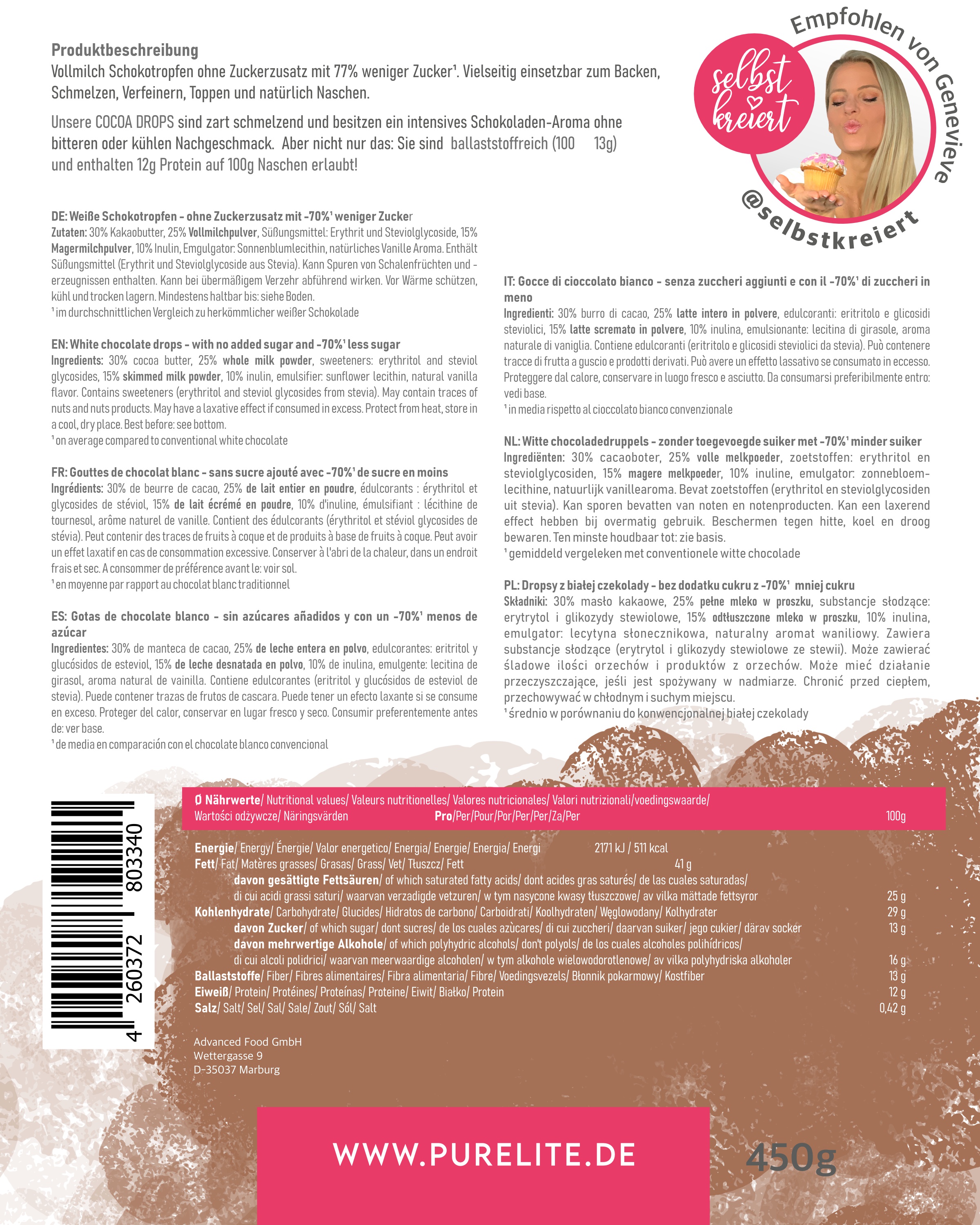 COCOA DROPS BIG Vollmilch