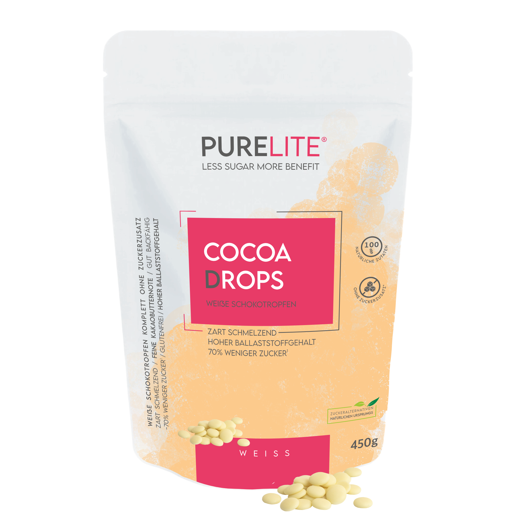 BUNDLE COCOA DROPS 1 x Zartbitter BIG + 1 x Vollmilch + 1 x Weiss