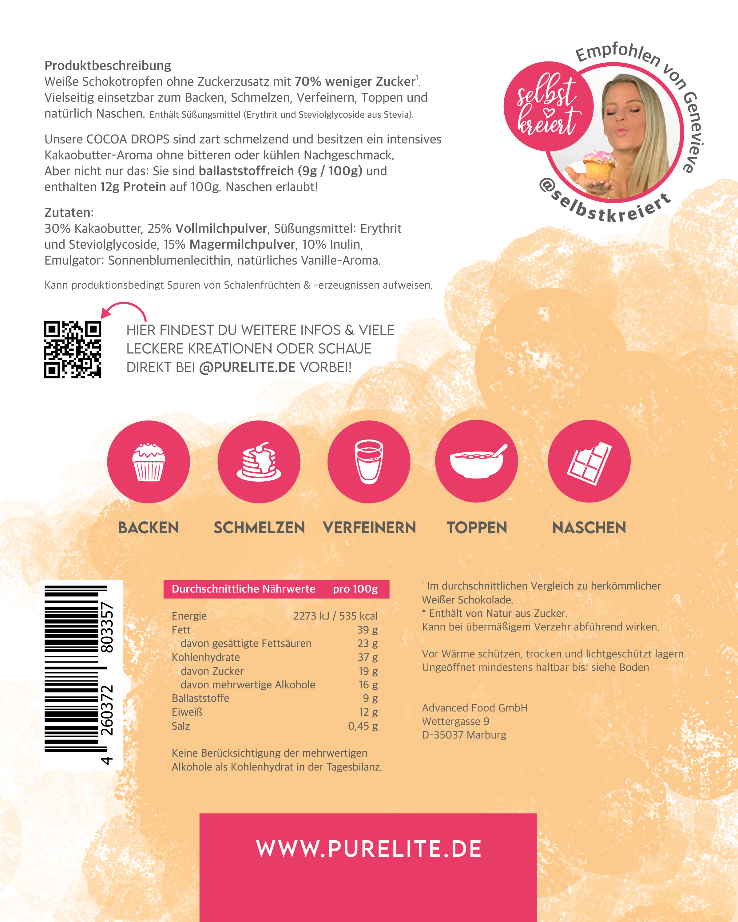 BUNDLE COCOA DROPS 1 x Zartbitter BIG + 1 x Vollmilch + 1 x Weiss