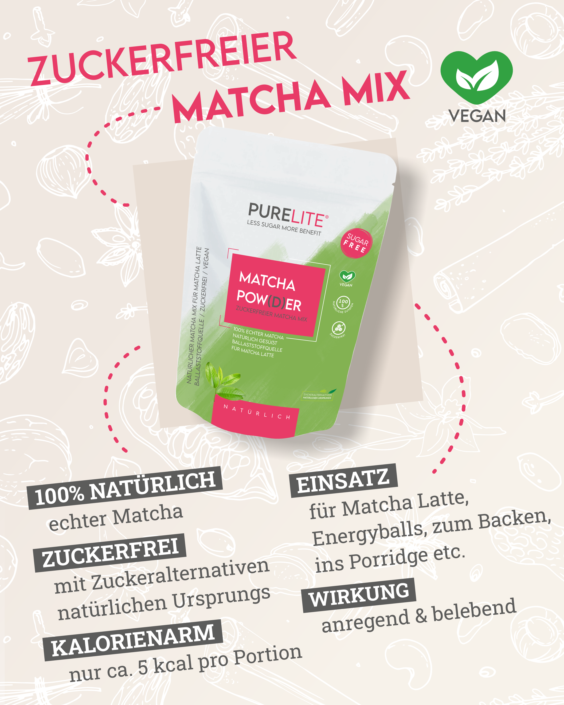 MATCHA POW(D)ER natürlich