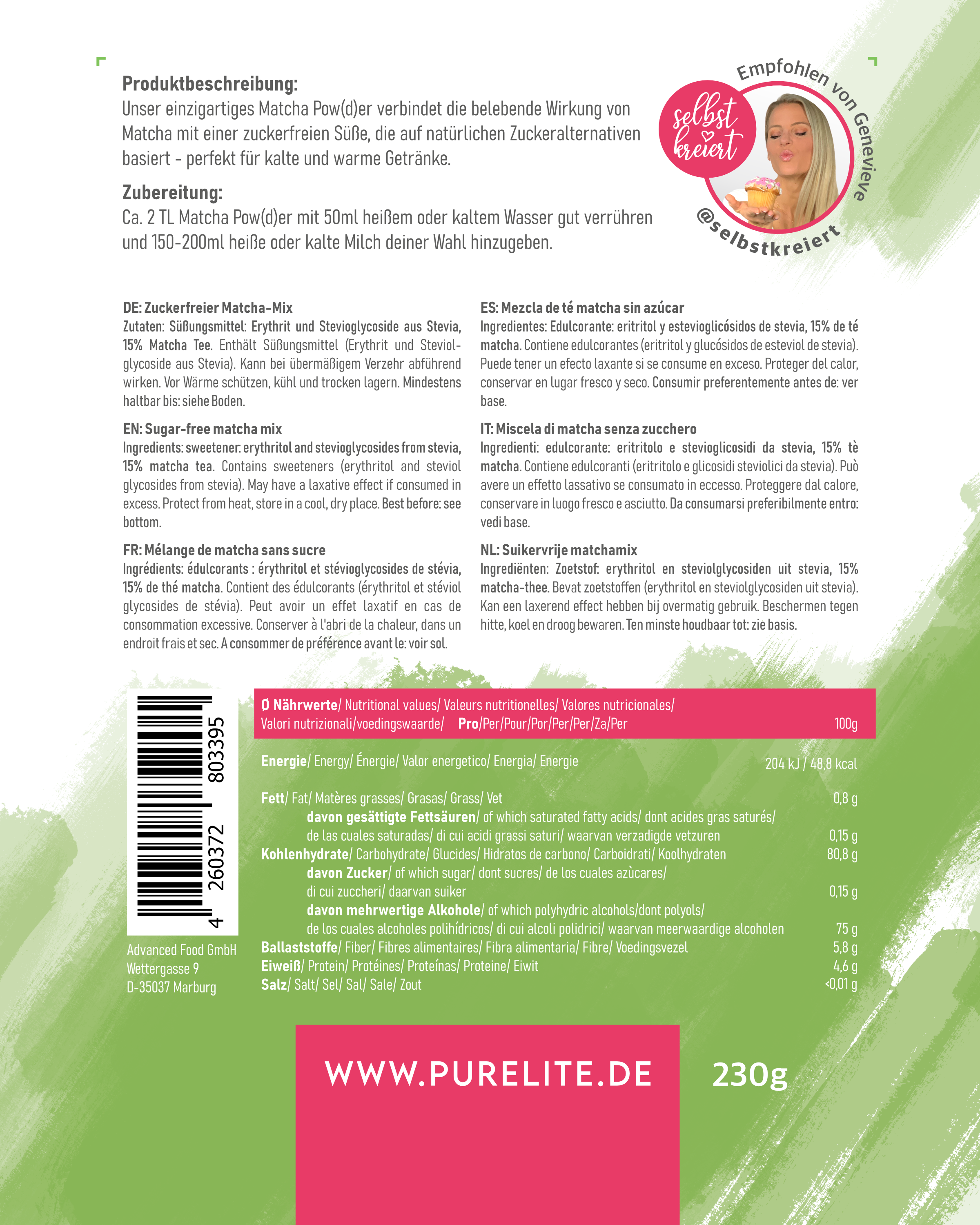 MATCHA POW(D)ER natürlich